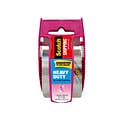 Scotch® Heavy Duty Shipping Packaging Tape with Pink Dispenser, 1.88 x 22.2 yds., Clear (142-PC)