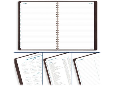 2024-2025 AT-A-GLANCE Signature 8.5" x 11" Academic Weekly & Monthly Planner, Faux Leather Cover, Distressed Brown