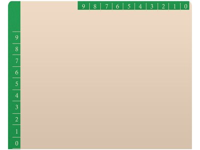 Medical Arts Press File Folder, Straight-Cut, Letter Size, Manila Stock, Manila/Dark Green, Reinforced Right Side, 50/Box