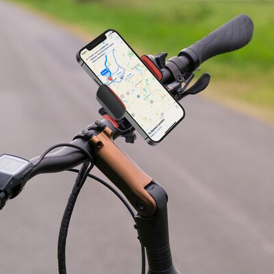 Fisher Cell Phone Bicycle Mount, Black/Red (FCM070K)