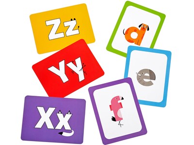 hand2mind Mnemonic Picture Alphabet Jumbo Flash Cards, 26/Set (96238)