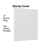 Simply® View Economy Binders with Round Rings, White, 1/2"