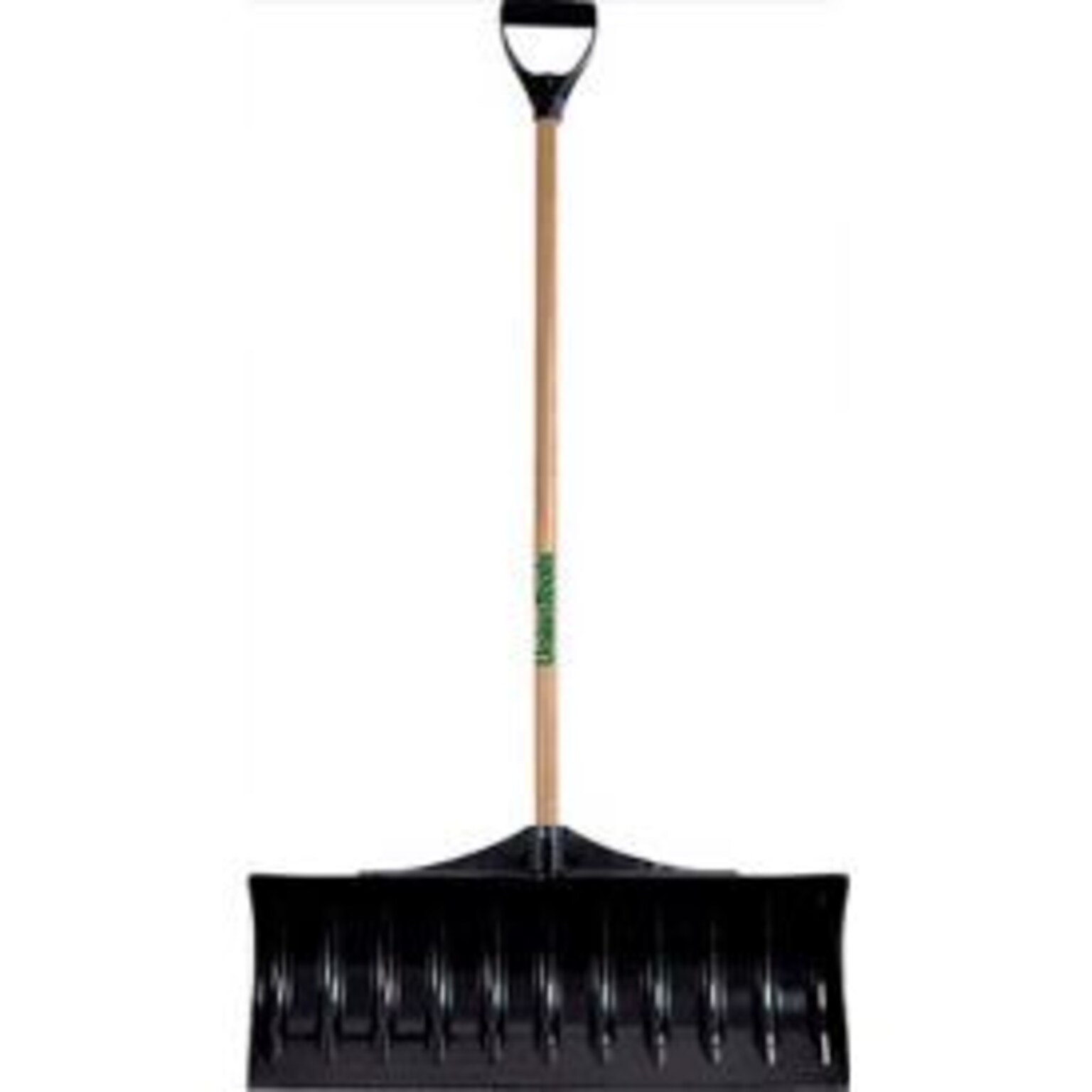 TrueTemper 24 Steel Blade Snow Pusher Shovel, Straight Wood Handle (1644300)