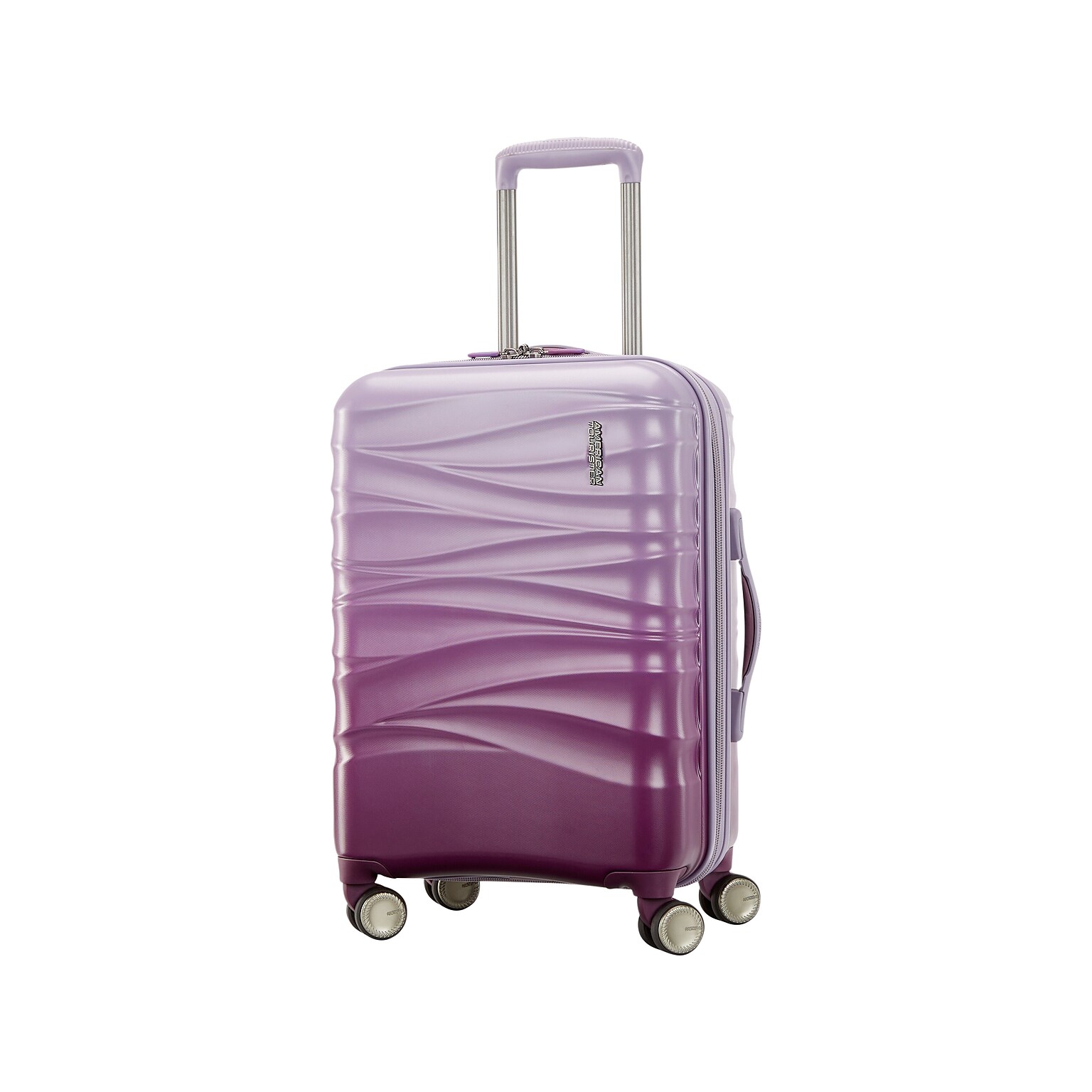 American Tourister Cascade 22 Hardside Carry-On Suitcase, 4-Wheeled Spinner, Purple Haze  (143244-4321)