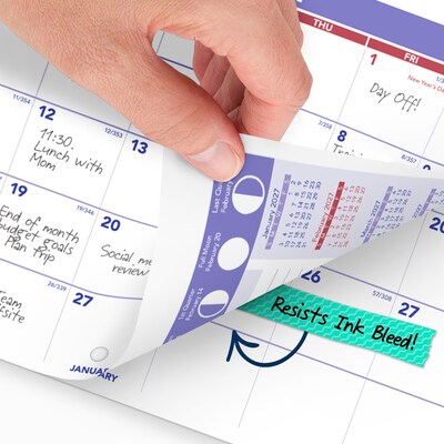 2027 AT-A-GLANCE 11 x 8.5 Monthly Wall Calendar, White/Purple (PM170-28-27)