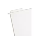 Smead FasTab Recycled Hanging File Folder, 1-Tab, Letter Size, White, 20/Box (64002)