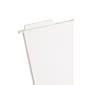 Smead FasTab Recycled Hanging File Folder, 1-Tab, Letter Size, White, 20/Box (64002)