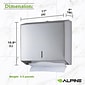 Alpine Industries Centerpull Paper Towel Dispenser, Stainless Steel, 2/Pack (481-2PK)