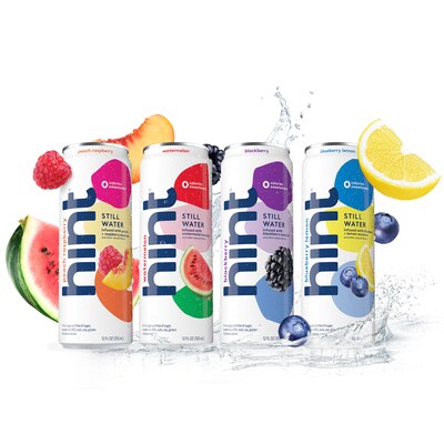 Hint Watermelon Flavored Purified Water, 12 fl. oz., 12 Cans/Pack (HINT-WMCAN-12)