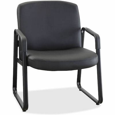 Lorell Big & Tall Upholstered Guest Chair, 500 lb. Capacity, Black (LLR84587)