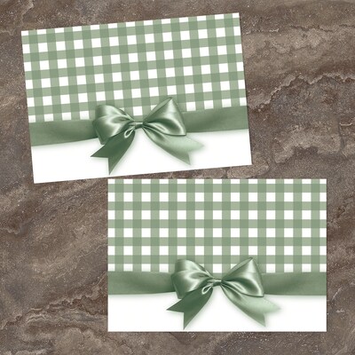Great Papers Sage Green Bow Notecard Kit, Multicolored, 24/Pack (2025018)
