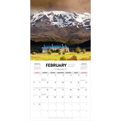 2027 BrownTrout Majestic New Zealand 12" x 12" Monthly Wall Calendar (9347301107283)