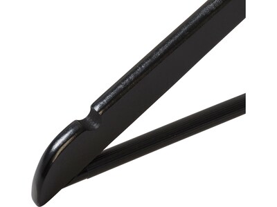 Honey-Can-Do Wood Nonslip Hanger, Black, 24/Pack (HNG-09406)