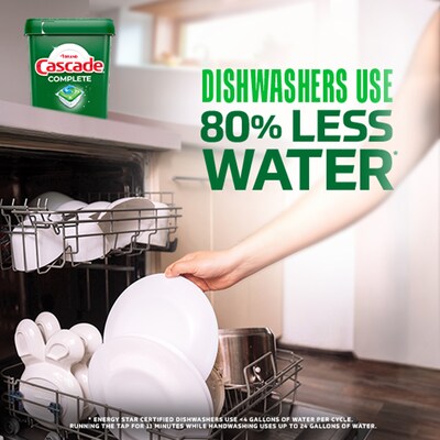 Cascade Complete ActionPacs Dishwashing Detergent Pacs, Fresh Scent, 55 Pods/Pack (55196/60810)