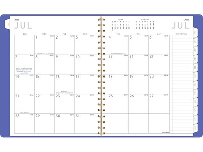 2024-2025 AT-A-GLANCE Contemporary 8.25" x 11" Academic Weekly & Monthly Planner, Faux Leather Cover, Purple (70-957X-18-25)