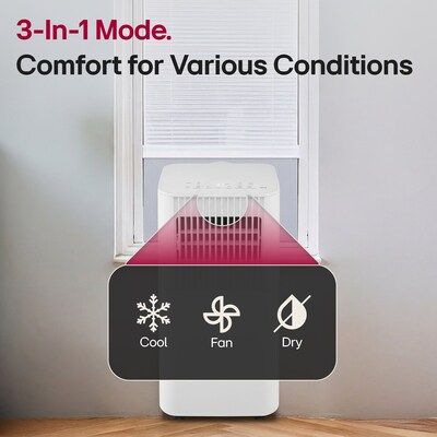 LG 115-Volt 7000 BTU (5000 BTU DOE) Portable Air Conditioner with Remote, White (LP0526PWF)
