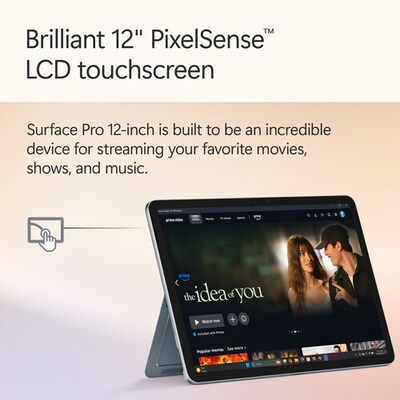 Microsoft Surface Pro 12", Copilot+ PC, Snapdragon X Plus, 16GB RAM, 512GB UFS, 16 Hour Battery, Windows 11 Home, Ocean