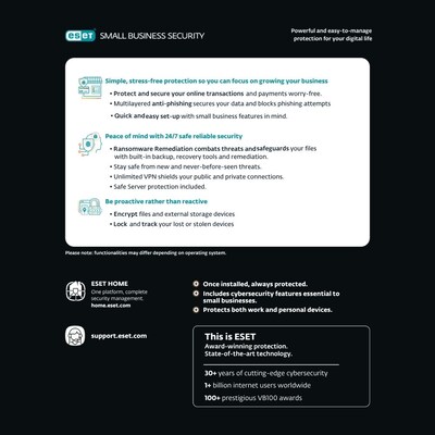 ESET Small Business Security for 10 Users, Windows/Mac/Android/iOS, Download (RTL-ESBS-N1-10-1-XLS)