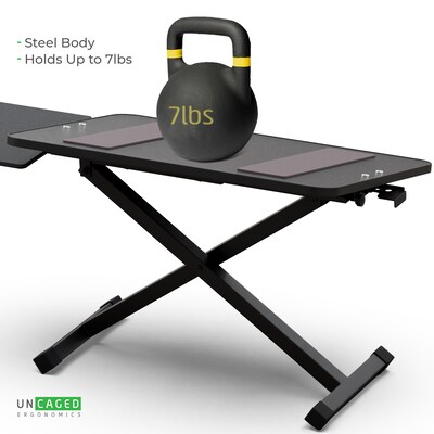 Uncaged Ergonomics KT3 Adjustable Standing Keyboard Stand and Mouse Tray, Black (KT3-B)