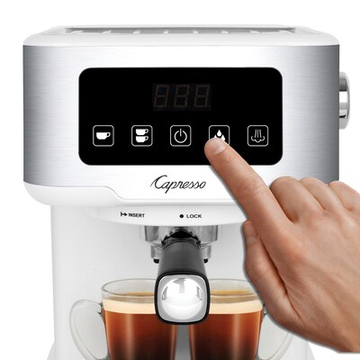 Capresso Cafe TS 2-Cups Pump/Automatic Espresso Machine, White (129.02)