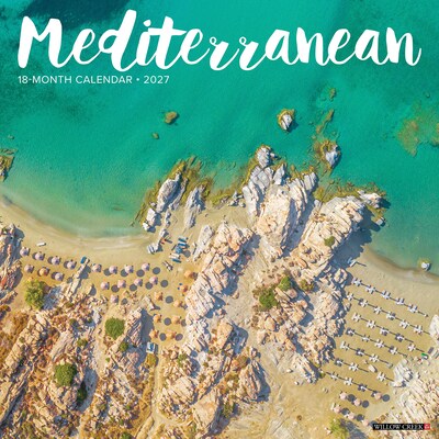 2027 Willow Creek Mediterranean 12 x 12 Monthly Wall Calendar, Assorted Colors (61176)
