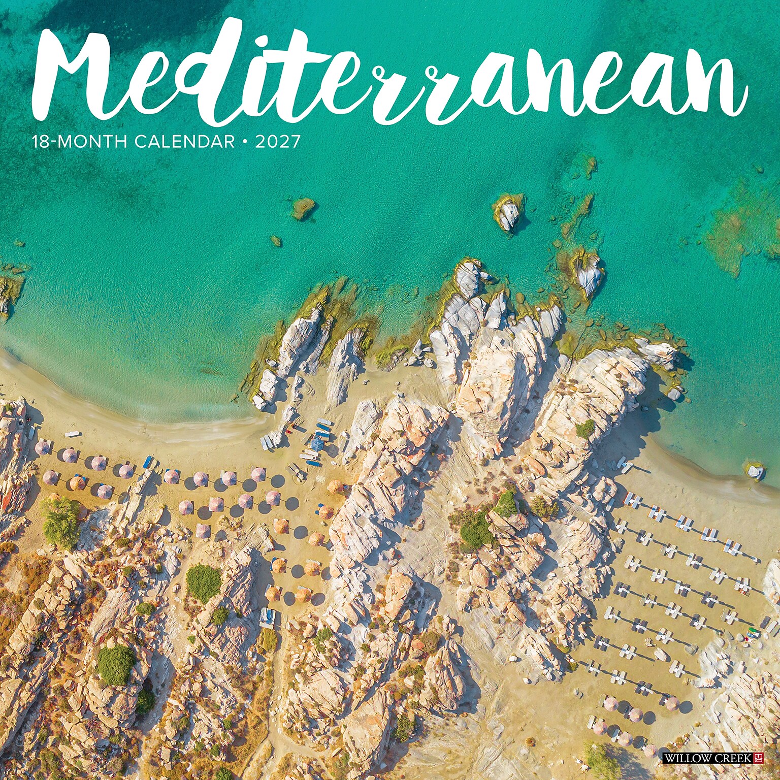 2027 Willow Creek Mediterranean 12 x 12 Monthly Wall Calendar, Assorted Colors (61176)