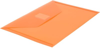 JAM Paper Premium Plastic Document File, Orange, 3/Pack (920V0ORX3)