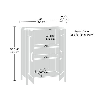 Sauder Select 38H Storage Cabinet with 2 Shelves, Rural Pine (443664)