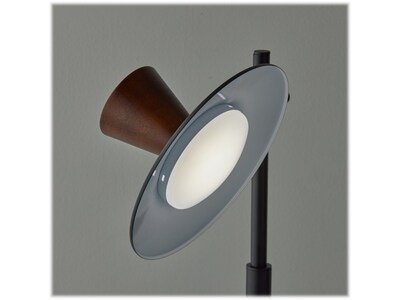 Adesso Elmore LED Desk Lamp, 16.5", Black/Walnut (5180-01)