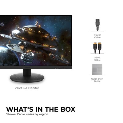 ViewSonic 24" 120Hz LED Gaming Monitor, Black (VX2416A)