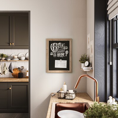 U Brands Chalkboard, Magnetic, 2' x 1.5', Wood Frame (4550U00-01)