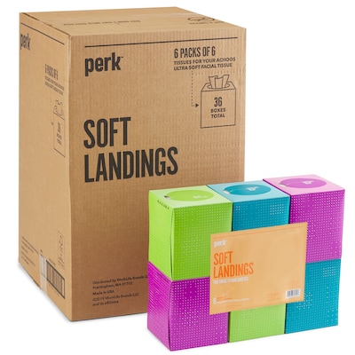 Perk™ Ultra Soft Tissue, 2-Ply, 95 Sheets/Box, 6 Boxes/Pack, 6 Packs/Carton (PK57779CT)