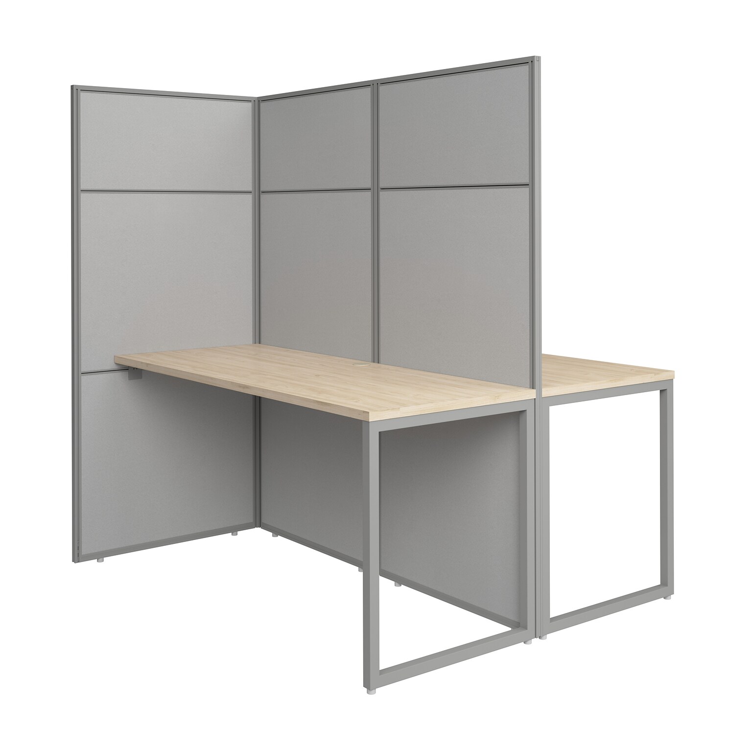 Bush Business Furniture Easy Office 66H x 60W 2 Person Back to Back Cubicle Panel Workstation, Natural Elm (EODH460NE-03K)