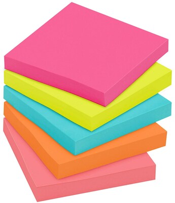 Post-it Notes, 3" x 3", Poptimistic Collection, 100 Sheets/Pad, 18 Pads/Cabinet Pack (654-18CTCP)