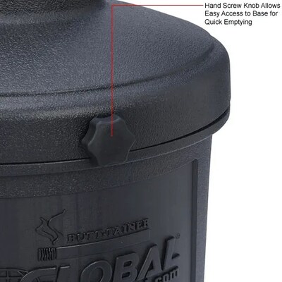 Global Industrial Outdoor Ashtray, 5 Gallon, Black (245133BK)
