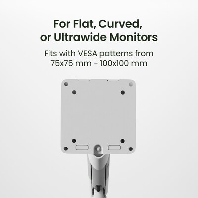 Kanto DM2 Dual Monitor Desktop Mount for 17” - 35” Displays, Up to 22 lbs., White