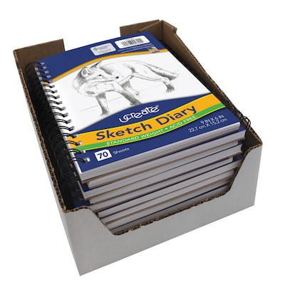 Pacon Art 1st Sketch Diary, 9 x 6, White, 70 Sheets/Pad (4790)