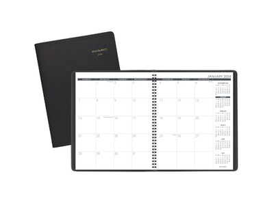 2024 AT-A-GLANCE 9" x 11" Monthly Planner, Black (70-260-05-24)