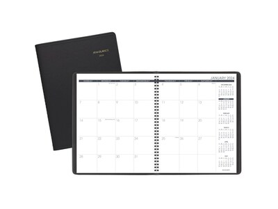 2024 AT-A-GLANCE 9" x 11" Monthly Planner, Black (70-260-05-24)