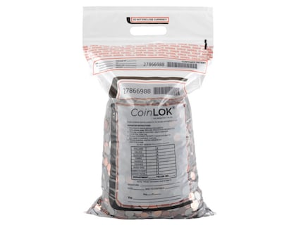 CoinLok Deposit Bags, Clear, 50/Pack (585100)