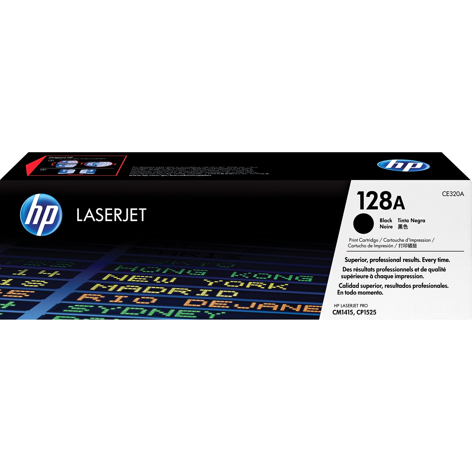 HP 128A Black Standard Yield Toner Cartridge, Prints Up to 2,000 pages (CE320A)