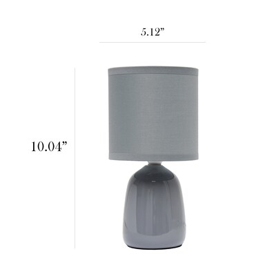Simple Designs Table Lamp, Gray (LT1134-GRY)