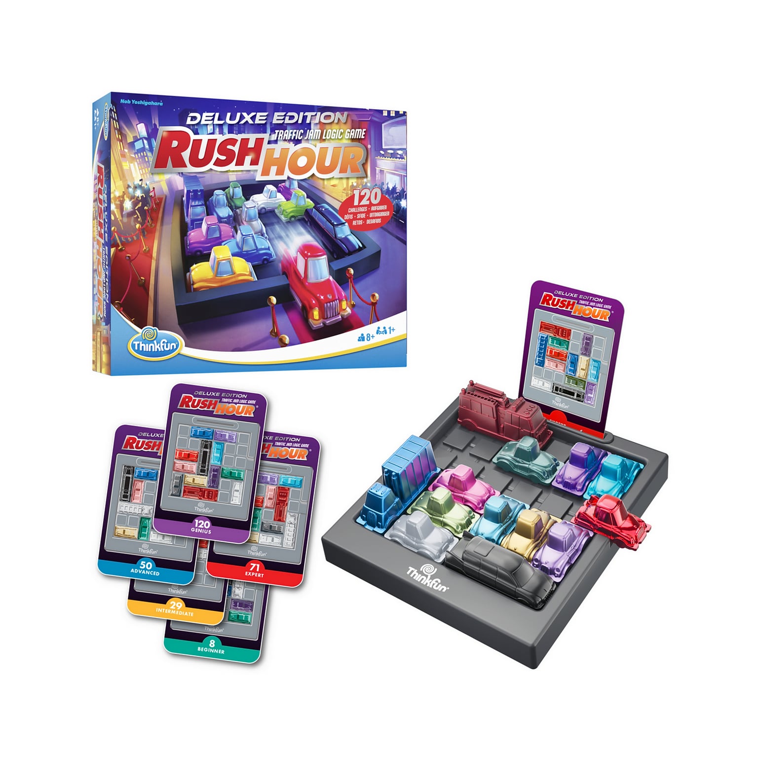 ThinkFun Rush Hour Deluxe Edition Traffic Jam Logic Game (76617)