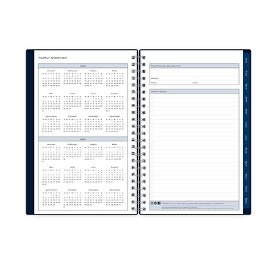 2026 Blue Sky Passages/Solid Navy 5" x 8" Weekly & Monthly Personal Planner (148657-26)