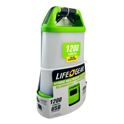 LifeGear LED Lantern and Power Bank, Green (41-3976)