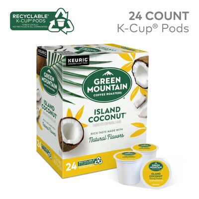 Green Mountain Coffee Roasters Island Coconut Coffee Keurig® K-Cup® Pods, Light Roast, 24/Box (50003