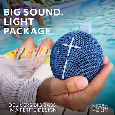 Logitech ULTIMATE EARS MINIROLL Ultra-Portable Bluetooth Speaker, Waterproof, Majestic Blue (984-002020)