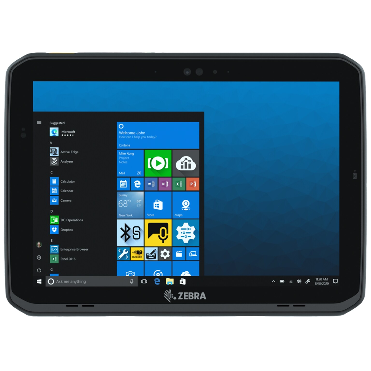 Zebra ET80 12 Tablet, Wi-Fi 6E, 128 GB, Windows 10 Pro, Black (ET80A-0P5A1-000)