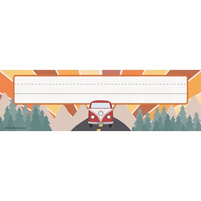 Teacher Created Resources Moving Mountains Road Trip School Name Plates, 11.5 x 3.5, 36/Pack, 6 Packs/Bundle (TCR9236-6)