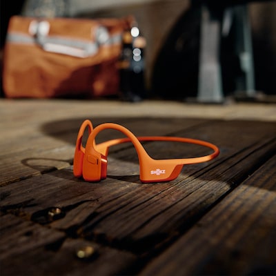 Shokz OpenRun Pro 2 Mini Wireless Bone-Conduction Open-Ear Sport Headphones, Bluetooth, Orange (S821-MN-OR-US)
